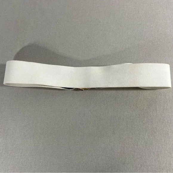 Omega VTG White Tribal Large Buckle Stretch Elastic Belt - Picture 5 of 5